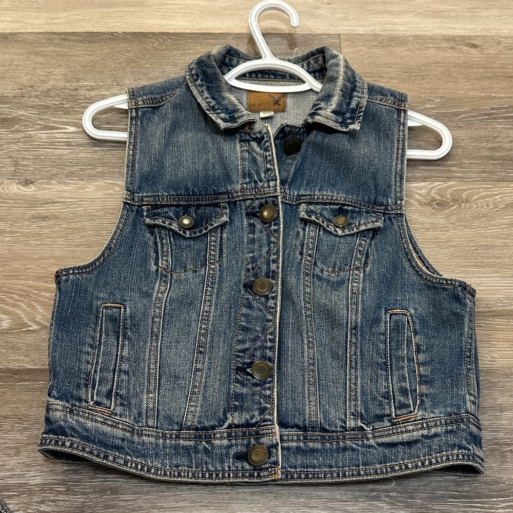 American Eagle denim vest